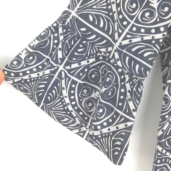 Banana Republic Tribal Tunic Blouse Sz M Blue - Picture 4 of 6